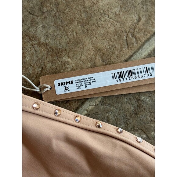 Skims Rhinestone Swim Bandeau Bikini Top Ochre
Size 2X - Picture 9 of 9